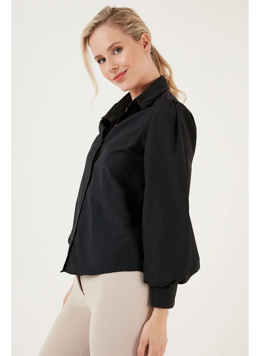 Lela Regular Fit Balloon Sleeve Poplin Shirt Women's Shirt 611GO0153