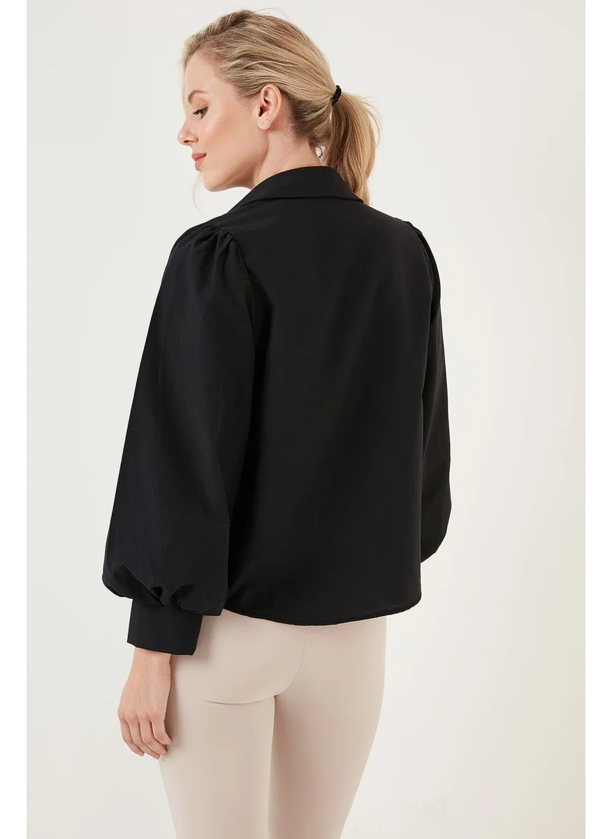 Lela Regular Fit Balloon Sleeve Poplin Shirt Women's Shirt 611GO0153