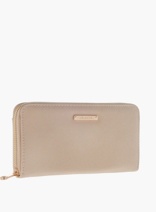 سيليست Textured Zip Around Wallet