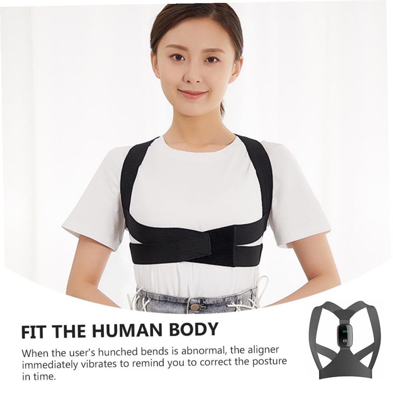 Smart Posture Corrector Back Brace With Shoulder Support For Adults Black - Image 5