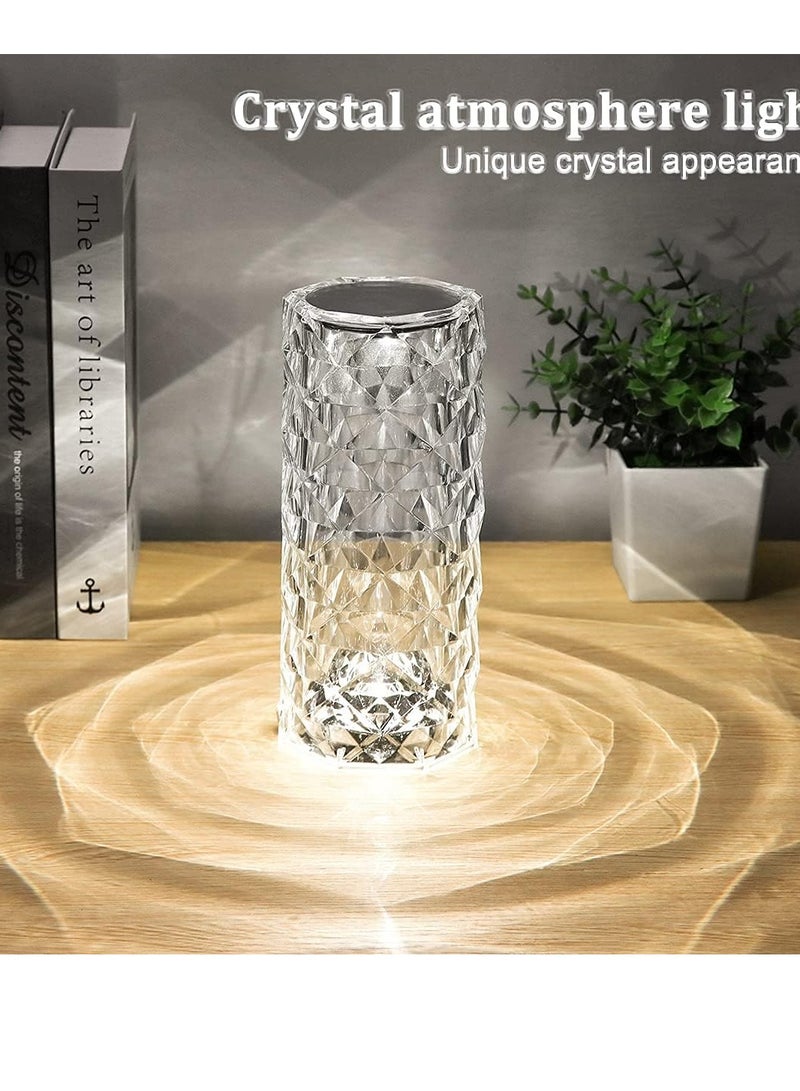 Crystal Lamp RGB Color Changing Night Light Table Lamp,16 Colors &4 Modes Romantic Rose Diamond Home Decor Touch Crystal Table Lamp，USB Bedside Lamp for Bedroom Living Room for Kids - Image 4