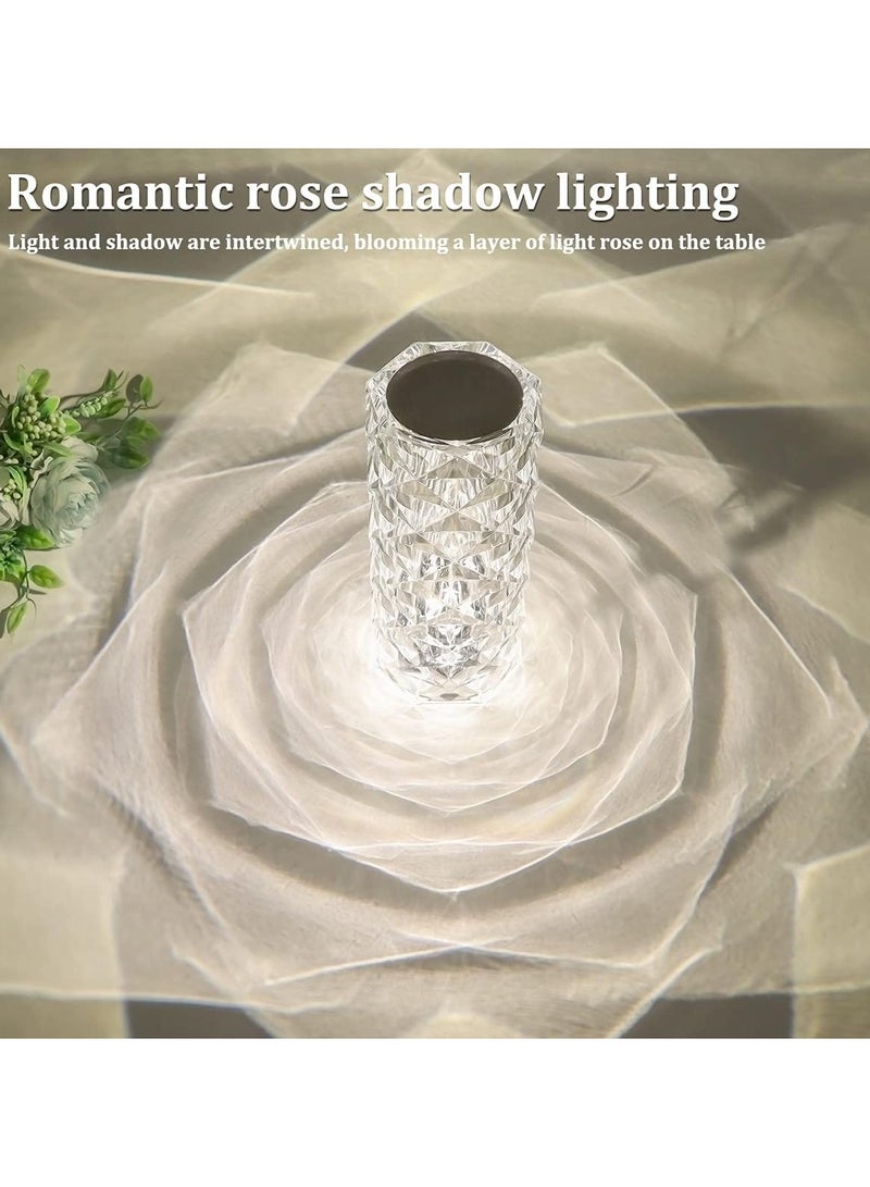 Crystal Lamp RGB Color Changing Night Light Table Lamp,16 Colors &4 Modes Romantic Rose Diamond Home Decor Touch Crystal Table Lamp，USB Bedside Lamp for Bedroom Living Room for Kids - Image 2