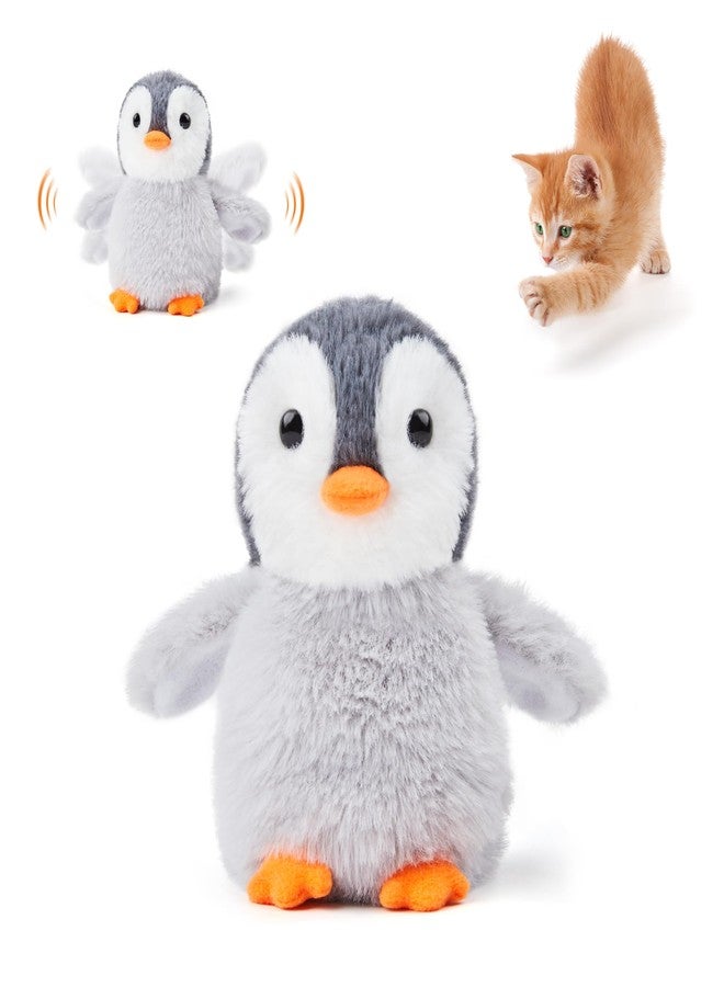 Potaroma Flapping Cat Toys Emperor Penguin, Rechargeable, Lifelike Bird Chirp, Catnip Kicker Toys, Touch Activated Kitten Toy, Interactive Cat Exercise Toys, 4.0 Inches - Image 1