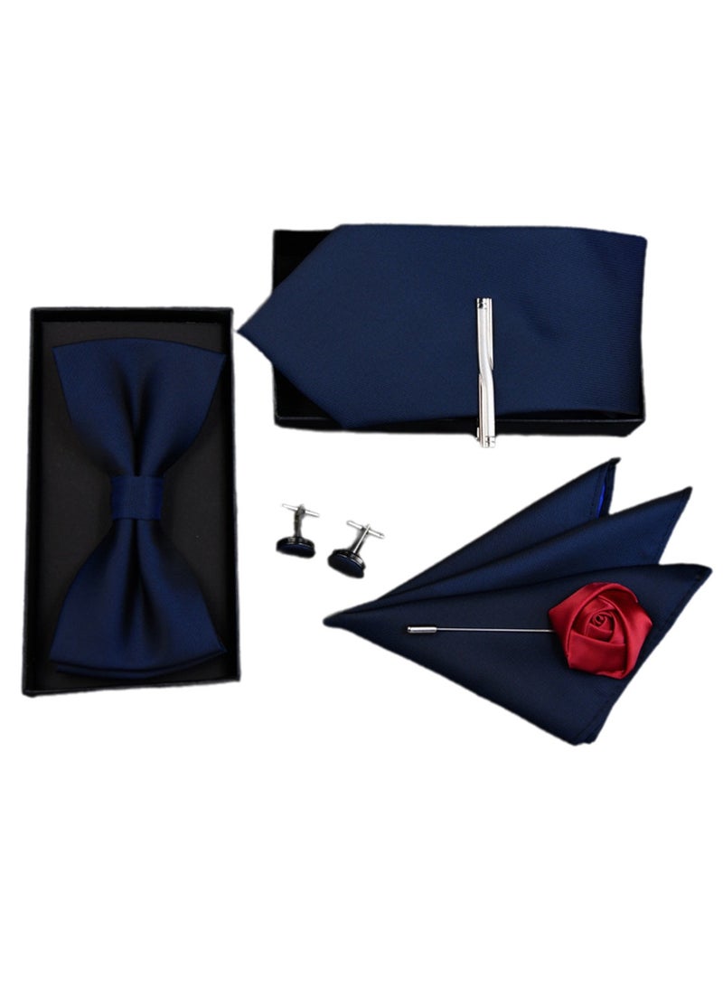 مجموعة ربطة عنق هدية رسمية للرجال مكونة من 6 قطع - Image 1