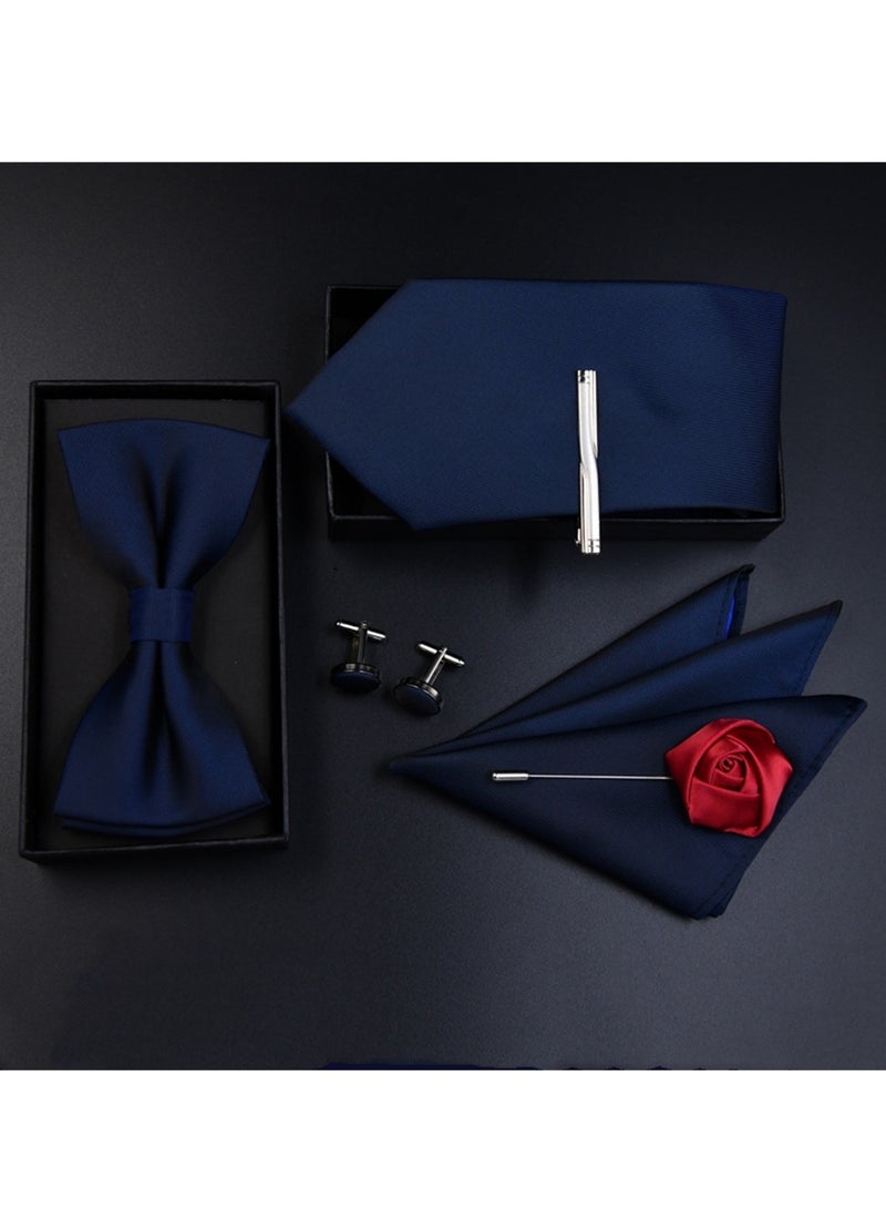 مجموعة ربطة عنق هدية رسمية للرجال مكونة من 6 قطع - Image 2
