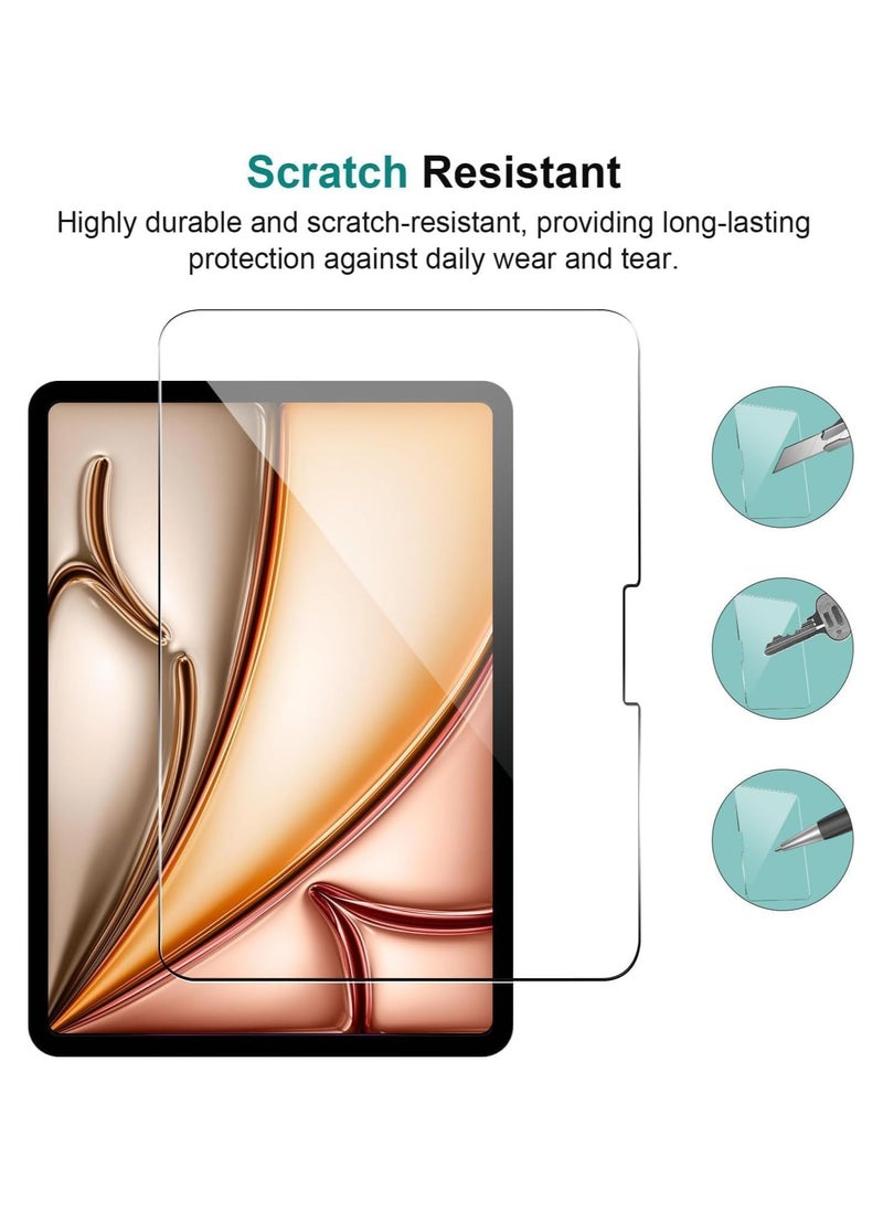 Muzz Screen Protector for IPad Pro 11 Inch 2024 Model M4, 2 Pack iPad Pro 5th Generation Tempered Glass Film, 9H Hardness HD Clear Compatible Face ID & Case Friendly (iPad Pro 11 Inch 2024 (M4))  - Image 2
