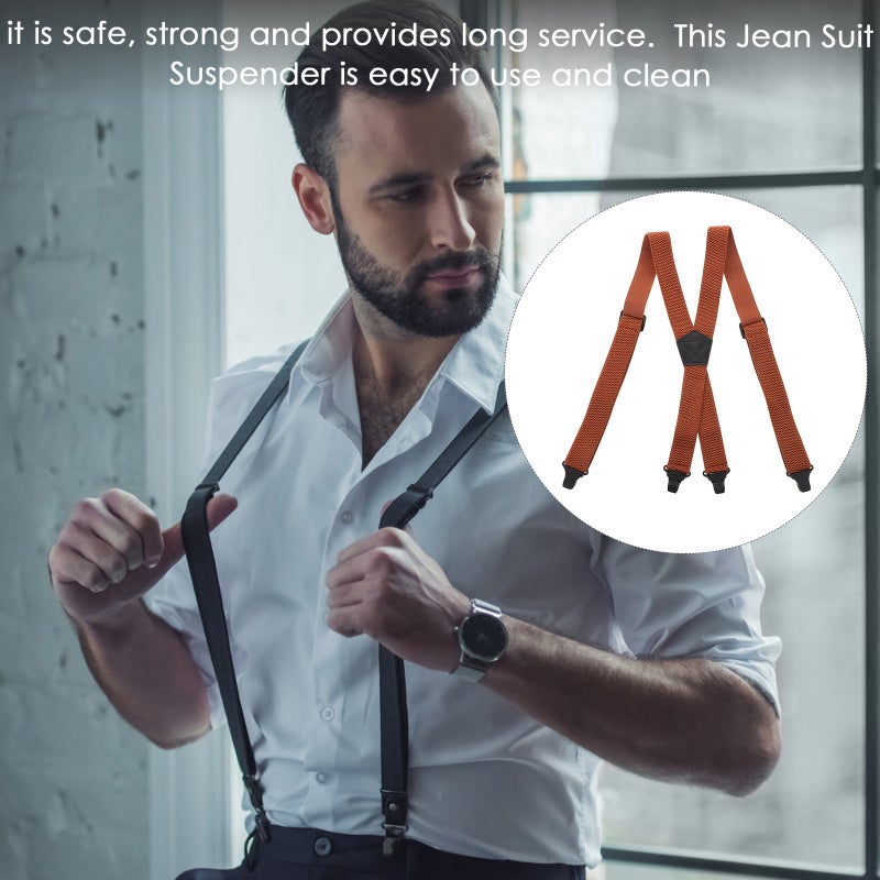 Unisex Suspender Pants Suspender Elastic Suspender Stretch Suspender Men Suspender Belt Adjustable Pants Strap With Clips For Party Festival - Image 5
