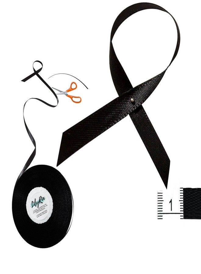 LilyRin Black Ribbon 3/8 Inches 36 Yards Roll Perfect for Scrapbooking Art Wedding Wreath Baby Shower Packing Birthday, Wrapping Christmas Gifts Other Projects - Image 4