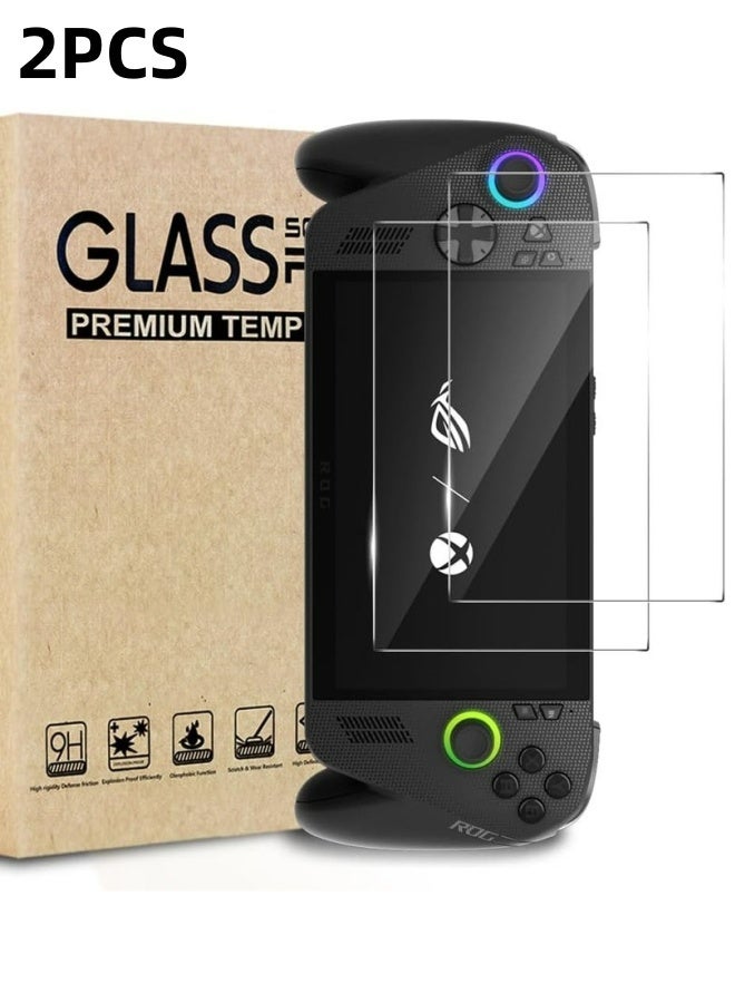 2 Pack 7 Inch Tempered Glass Screen Protector For ASUS ROG Xbox Ally X 2025 2024 ROG Ally 2023 Transparent Ultra HD Anti Scratch Anti Fingerprint Bubble Free For Gaming Daily Use - Image 1