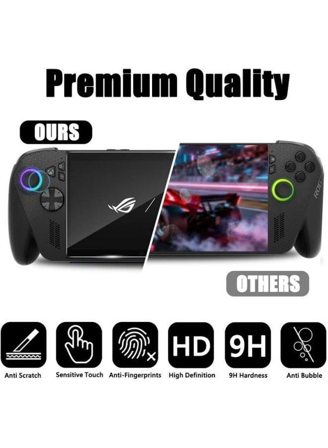 2 Pack 7 Inch Tempered Glass Screen Protector For ASUS ROG Xbox Ally X 2025 2024 ROG Ally 2023 Transparent Ultra HD Anti Scratch Anti Fingerprint Bubble Free For Gaming Daily Use - Image 4