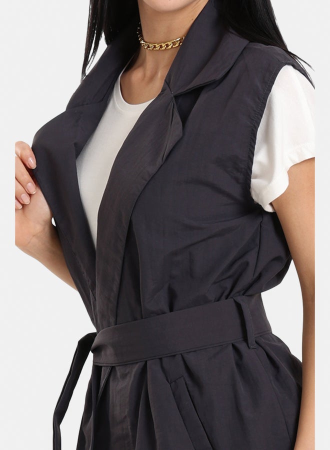 Clue Dark Grey Notch Collar Vest - Image 4