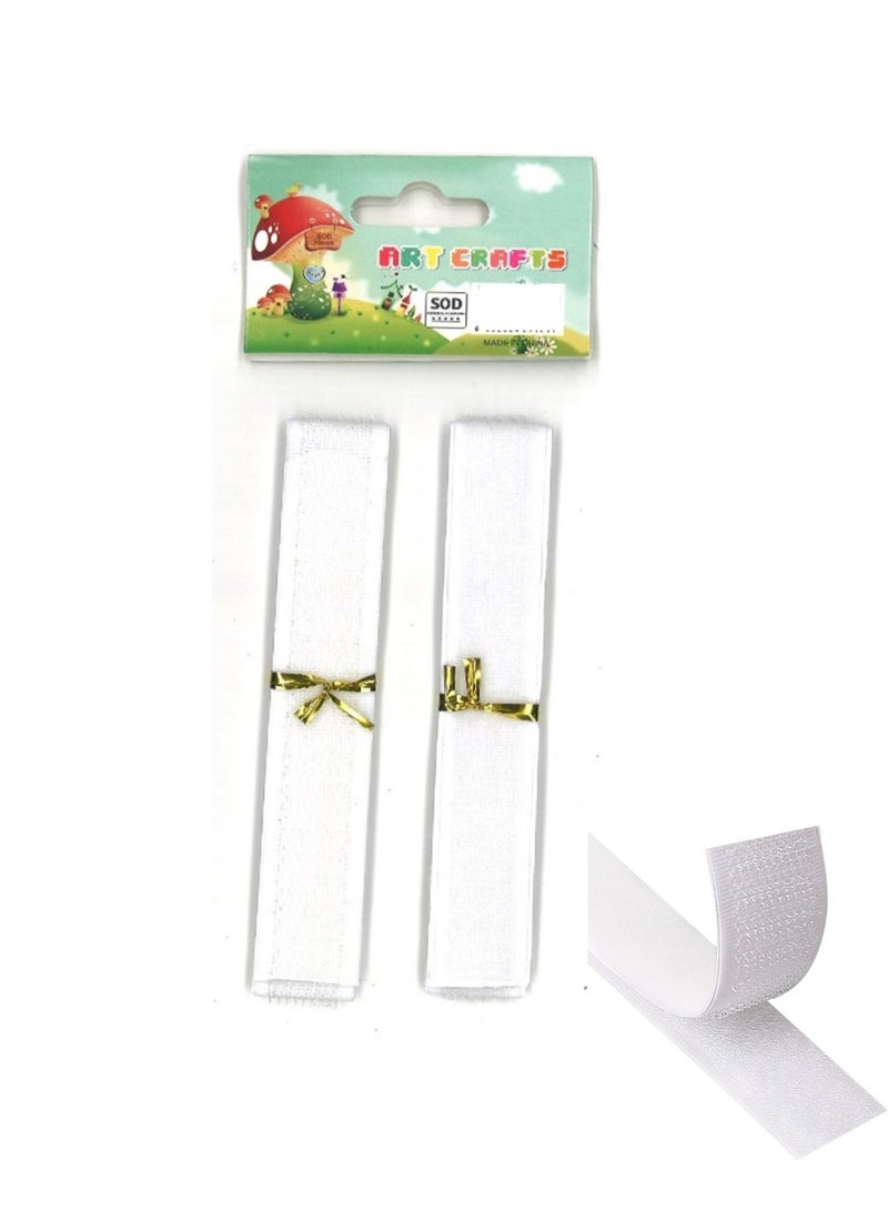SOD 2-Piece Velcro Hook and Loop Strip White - Image 1