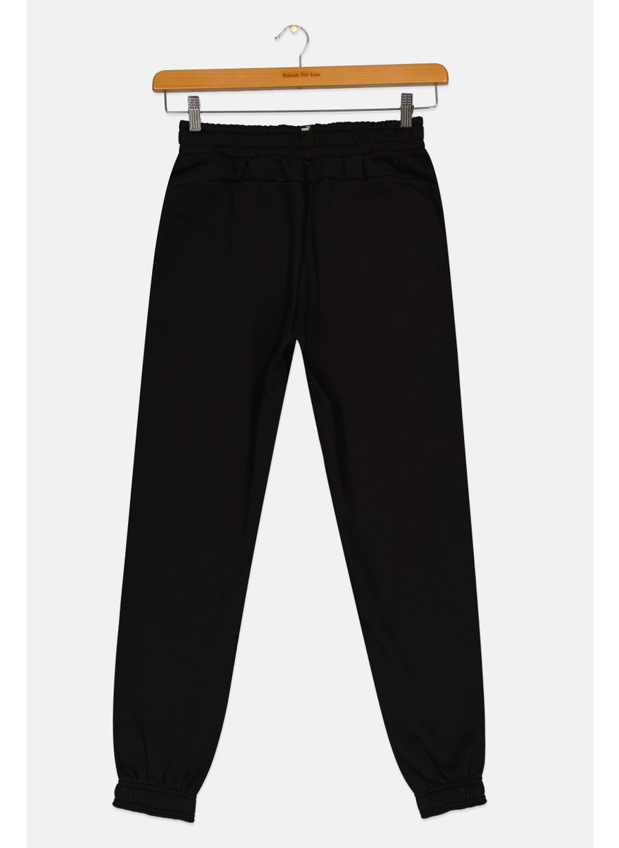 PUMA Kids Boy Brand Logo Outdoor Sweatpants, Black  - Image 2