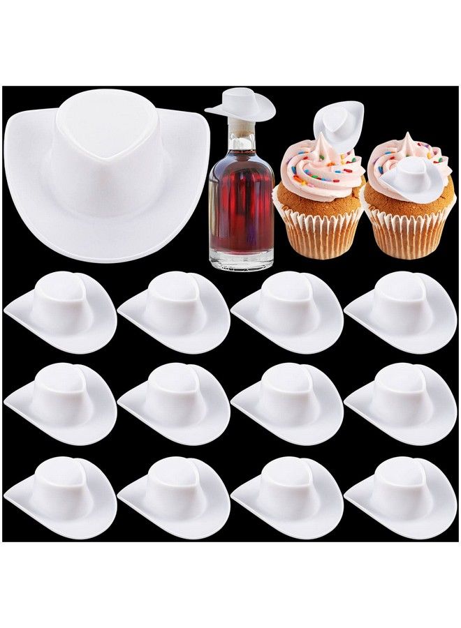 FFNIU 20Pcs Mini Western Cowboy Hat Plastic Cute Doll Hats Miniature Cowboy Cowgirl Hat Party Hat For Pretend Play Dollhouse Decoration - Image 2