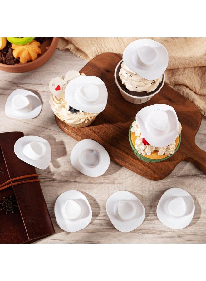 FFNIU 20Pcs Mini Western Cowboy Hat Plastic Cute Doll Hats Miniature Cowboy Cowgirl Hat Party Hat For Pretend Play Dollhouse Decoration - Image 4