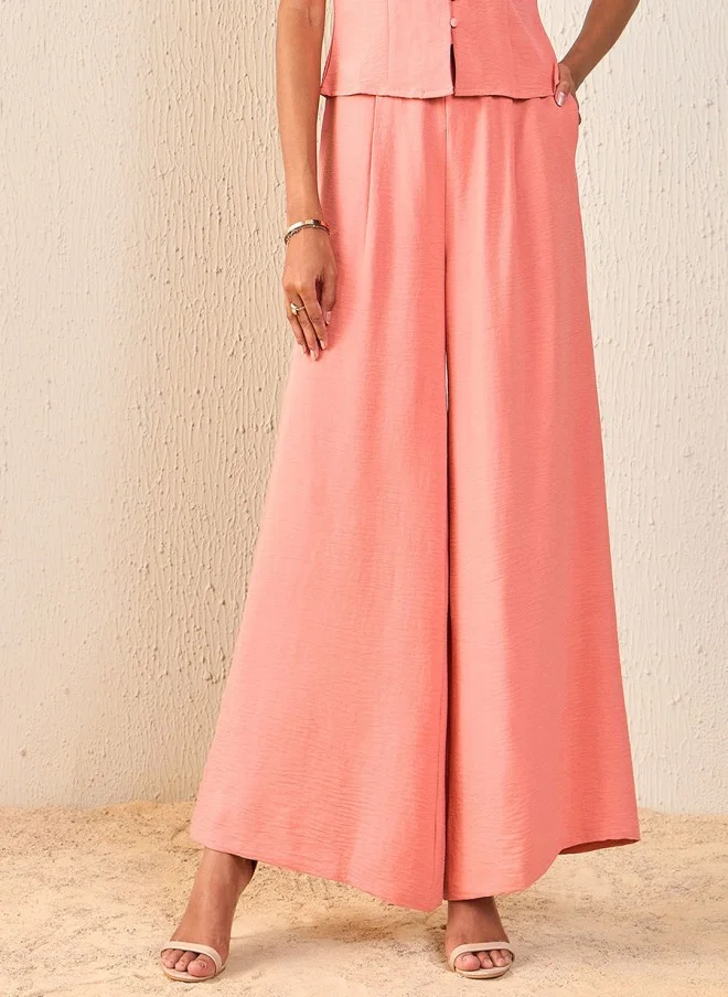 SASSAFRAS V-Neck Top & Palazzo Set for Women
