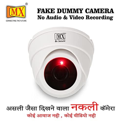 MX Dummy CCTV Dome Camera with Flashing Red LED Light | Fake Security Camera for Indoor Outdoor Use | No Audio No Video | Surveillance Look for Home Office Shop (Dummy Camera, 1 PCS) - Image 2