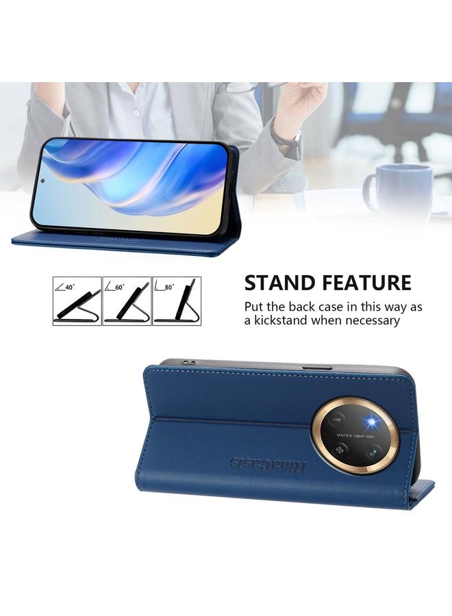 Zaboon Case For Honor X9c Global RC01 Dual-Folded Magnetic Suction RFID Leather Phone Case - Image 4