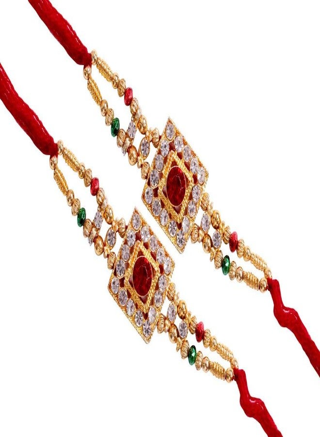 Suninow Designer Rakhi Set | Rakhi for Brother Combo | Rakhi for bhai | Rakhi (Pack of 2)