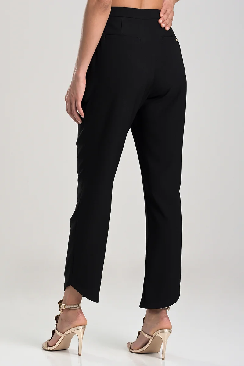 Carmen Steffens Tailored Pants with Distinctive Hem in Black