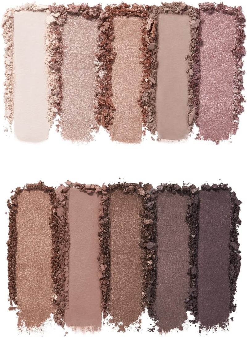 elf Perfect 10 Eyeshadow Palette, Ten Ultra-pigmented Shimmer & Matte Shades,(Nude Rose Gold) - Image 2