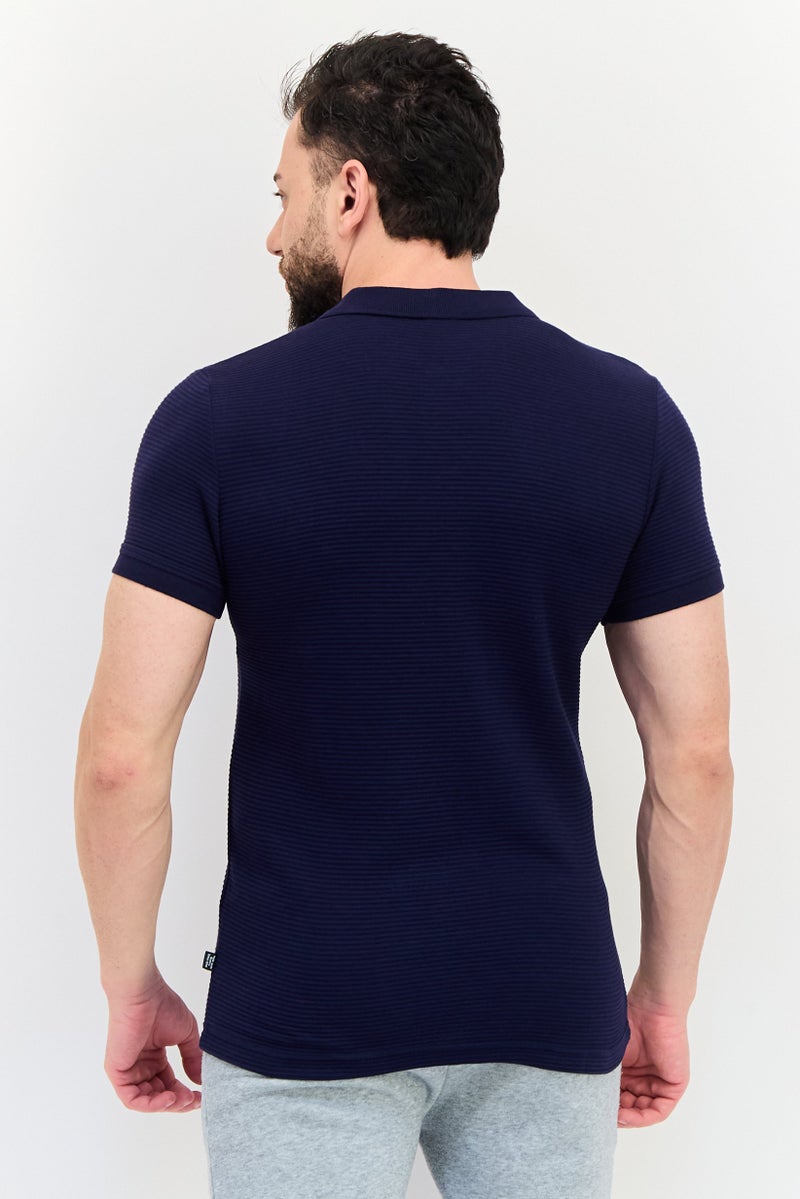 PUMA Men Sportswear Fit Spread Collar Short Sleeve Outdoor Polo Shirt, Navy - Image 3