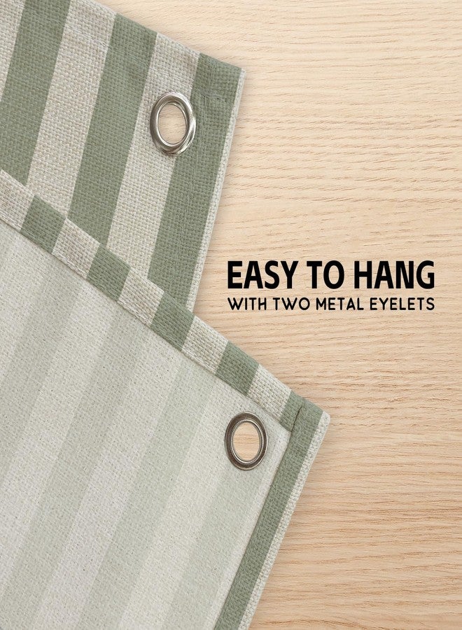 PLKMN 520LH-banner-Green Linen Banner Wall Hanging Banner Flag Decor - Image 3