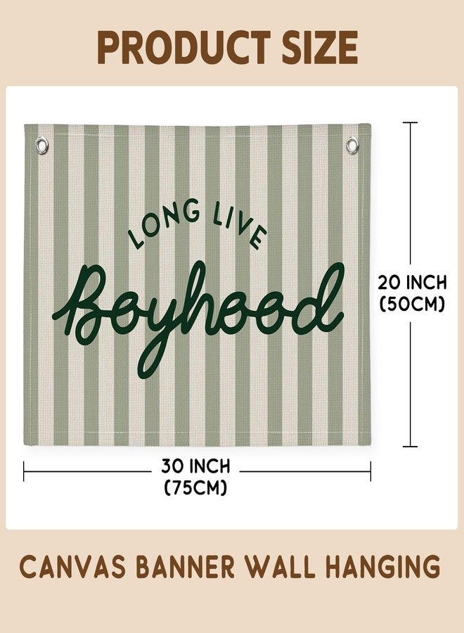 PLKMN 520LH-banner-Green Linen Banner Wall Hanging Banner Flag Decor - Image 2