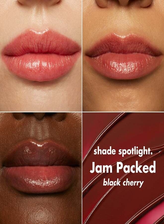 elf Glow Reviver Lip Oil Stick Jam Packed– Hydrating Tinted Lip Oil Balm with Squalane, Shea Butter & Jojoba Oil, Glossy Finish 3 ml - Image 2