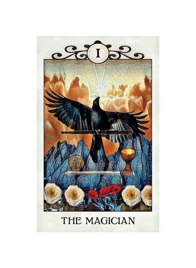 NIBEMINENT Crow-Themed Tarot Card Set – 78-Card Playing Deck for Beginners, Multicolor Paper Cards, Perfect for Halloween & Party Games  - Image 3