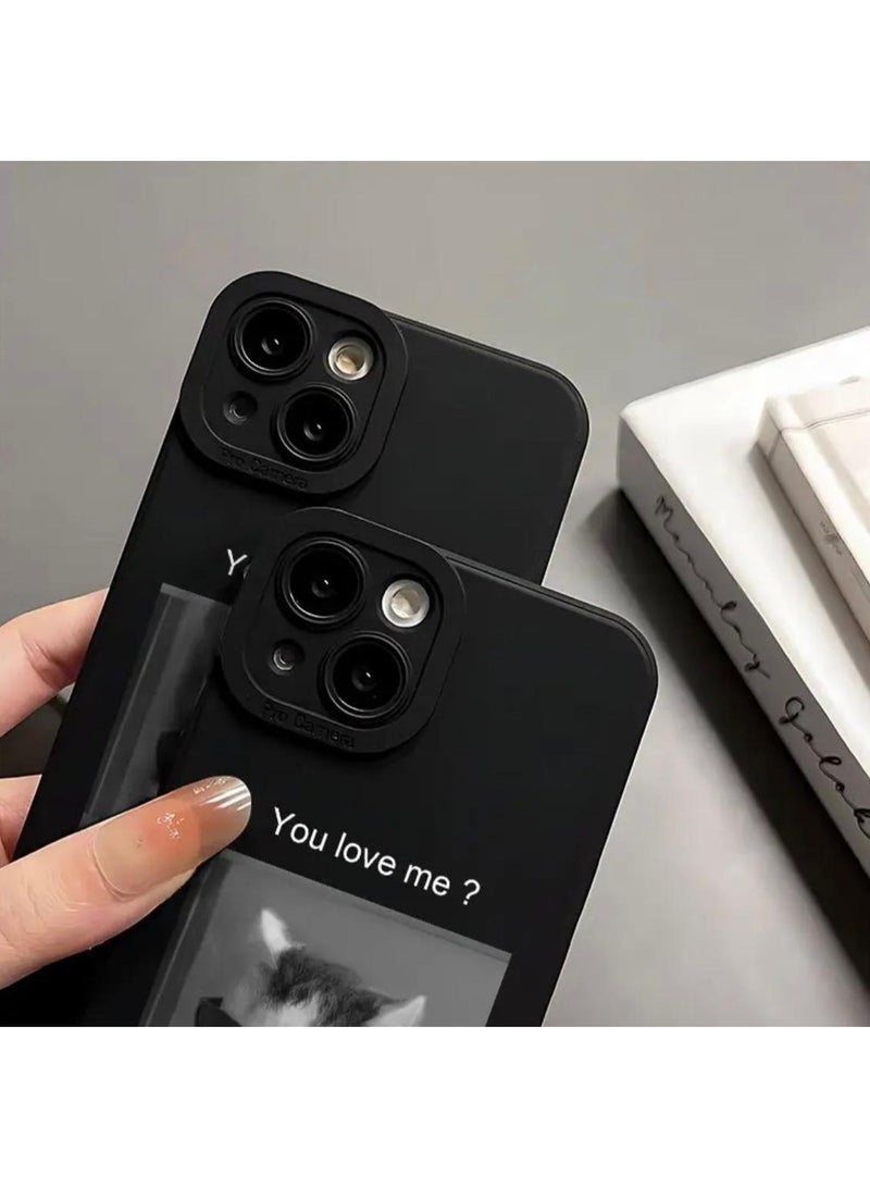 iPhone 11 Cover with Kitten Pattern, 360 Degree Full Protection, UV Printing, Black Color. - Image 3