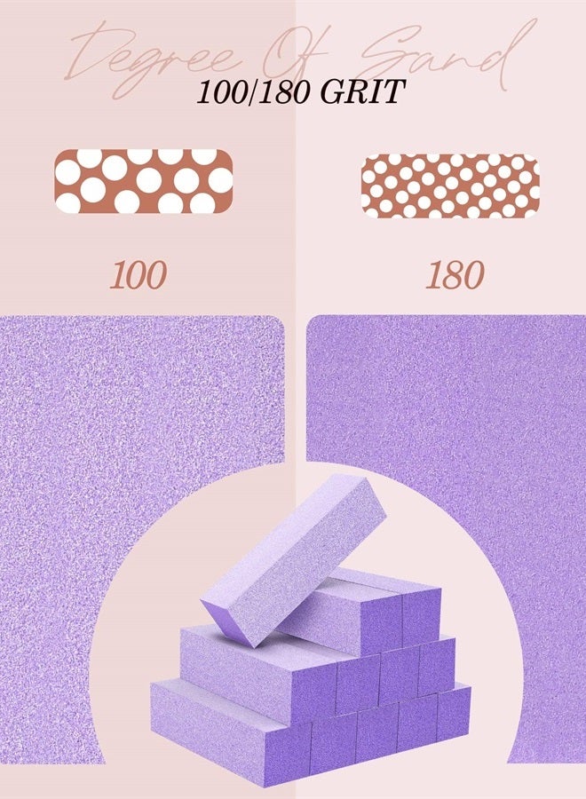 MARYTON Maryton Nail Buffer Blocks, Professional 4 Way Buffing Block Files 100/180 Medium Grit for Natural and Acrylic Nails, 12 PCS - Image 2
