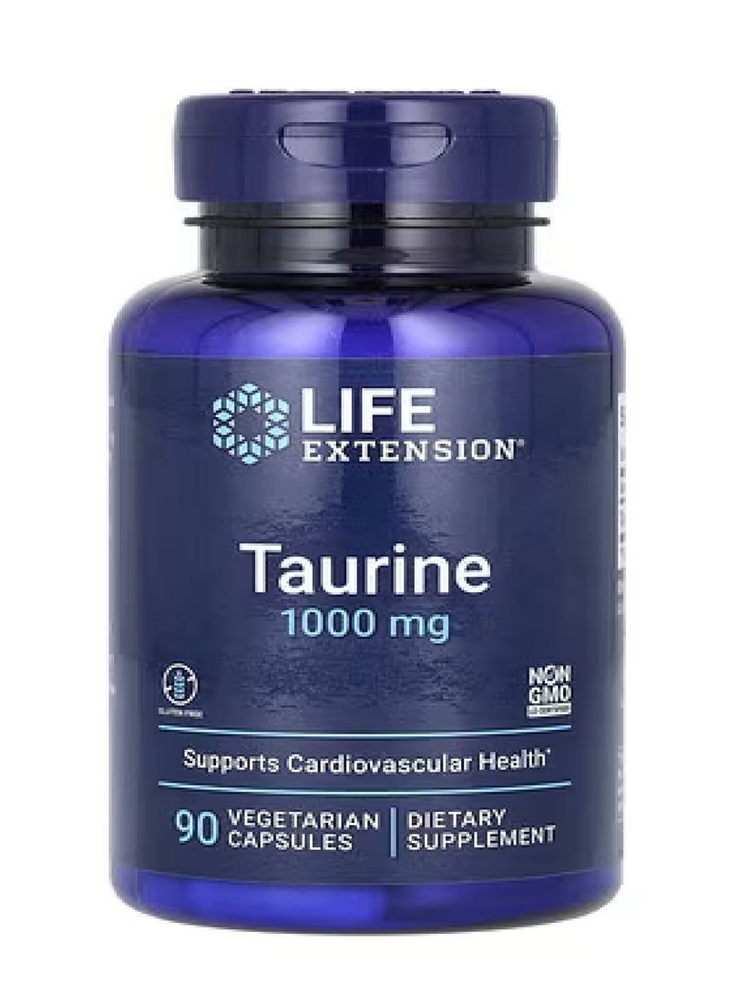 Life Extension Taurine 1000 mg 90 Vegetarian Capsules