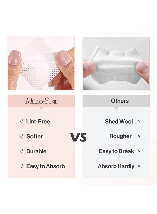 ميلودي سوزي مناديل أظافر ميلودي سوزي الخالية من الوبر لطلاء الأظافر الجل، 1050 قطعة، ناعمة ماصة، غير منسوجة، مستلزمات صالون تجميل الأظافر، وسادات إزالة الأظافر، مناديل كحولية للأظافر، وسادات رموش، مناديل غراء، وسادات تحضير الأظافر - Image 3