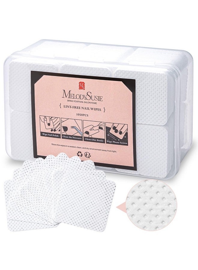 ميلودي سوزي مناديل أظافر ميلودي سوزي الخالية من الوبر لطلاء الأظافر الجل، 1050 قطعة، ناعمة ماصة، غير منسوجة، مستلزمات صالون تجميل الأظافر، وسادات إزالة الأظافر، مناديل كحولية للأظافر، وسادات رموش، مناديل غراء، وسادات تحضير الأظافر - Image 1