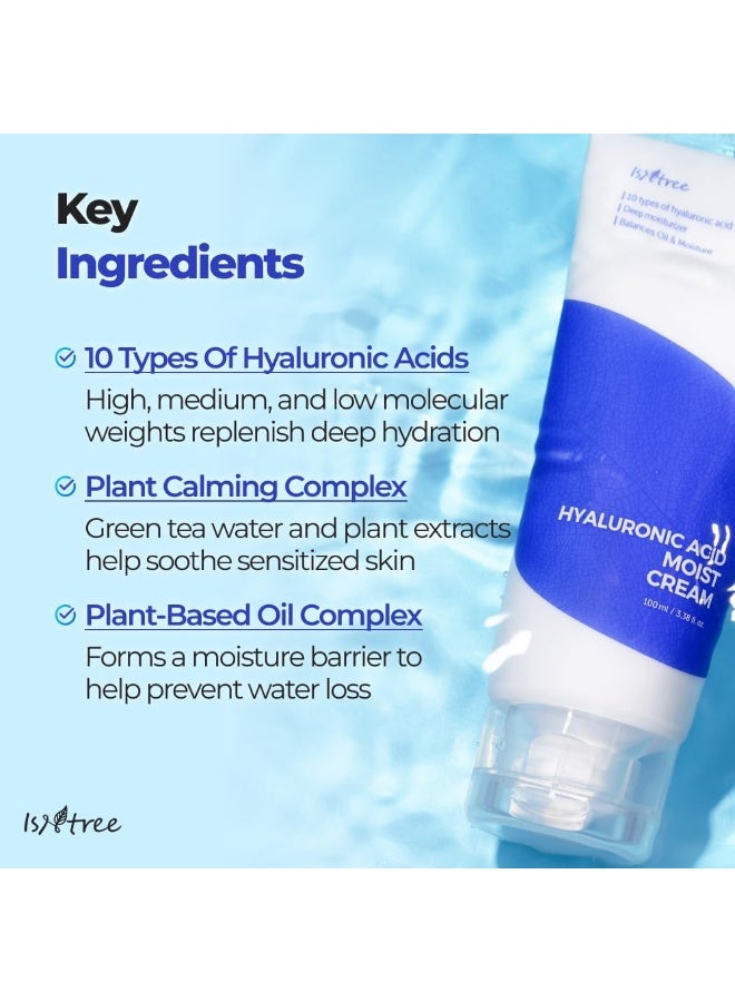 ايسنتري كريم مرطب بحمض الهيالورونيك، 100 مل، 3.38 أونصة سائلة | يوازن الزيوت ويرطب البشرة | ترطيب عميق | منتجات العناية بالبشرة الكورية - Image 5