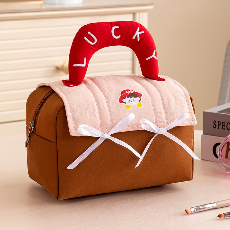 Cute House-Shaped Cosmetic Bag Travel Toiletry Organizer Portable Storage Pouch
