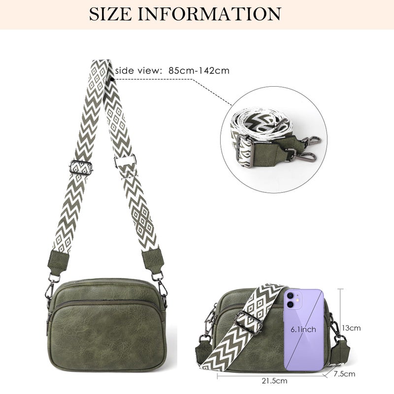 TANTOMI Small Crossbody Bag for Women, Vegan Leather Shoulder Bags for Women, Travel Purse with Adjustable Shoulder Strap - Image 5
