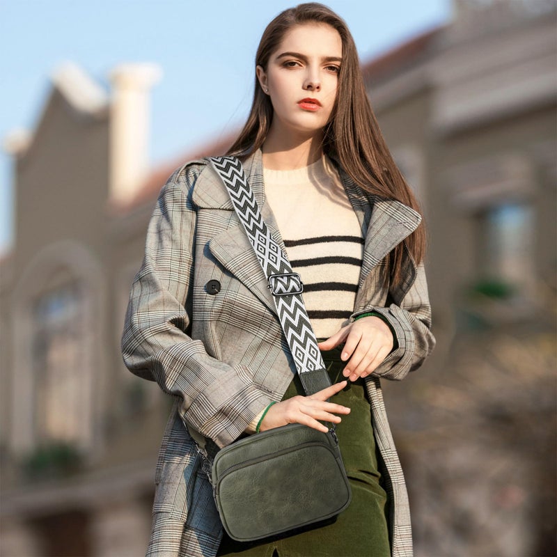 TANTOMI Small Crossbody Bag for Women, Vegan Leather Shoulder Bags for Women, Travel Purse with Adjustable Shoulder Strap - Image 3