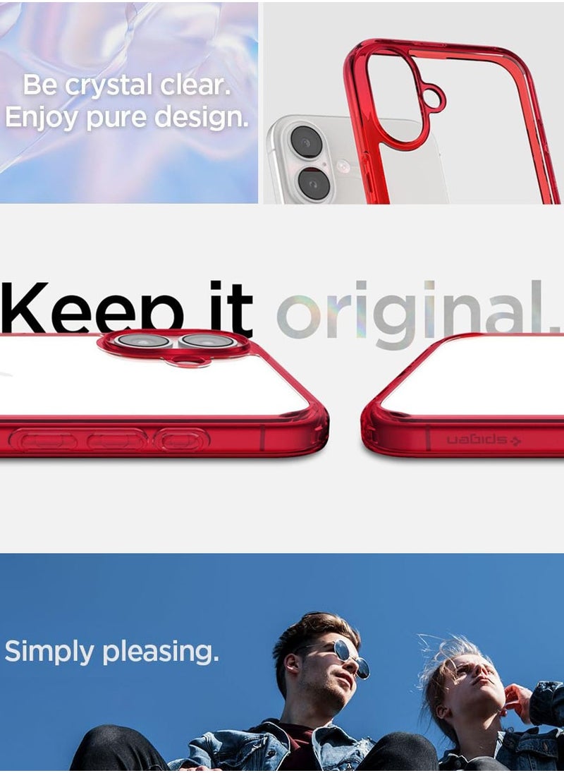 Spigen Ultra Hybrid iPhone 16 Case Cover (2024) - Red Crystal  - Image 3