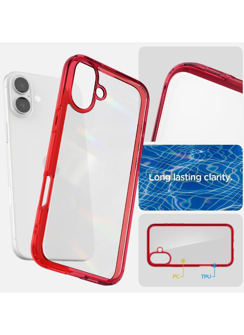 Spigen Ultra Hybrid iPhone 16 Case Cover (2024) - Red Crystal  - Image 4