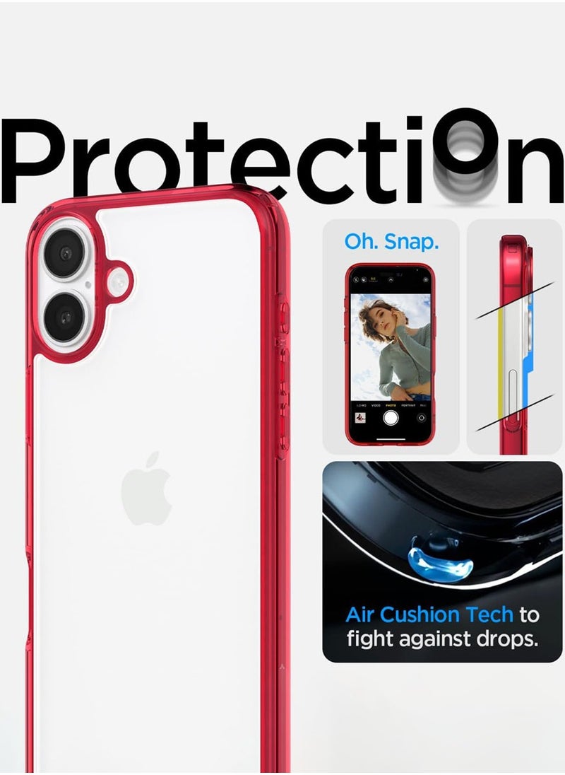 Spigen Ultra Hybrid iPhone 16 Case Cover (2024) - Red Crystal  - Image 5