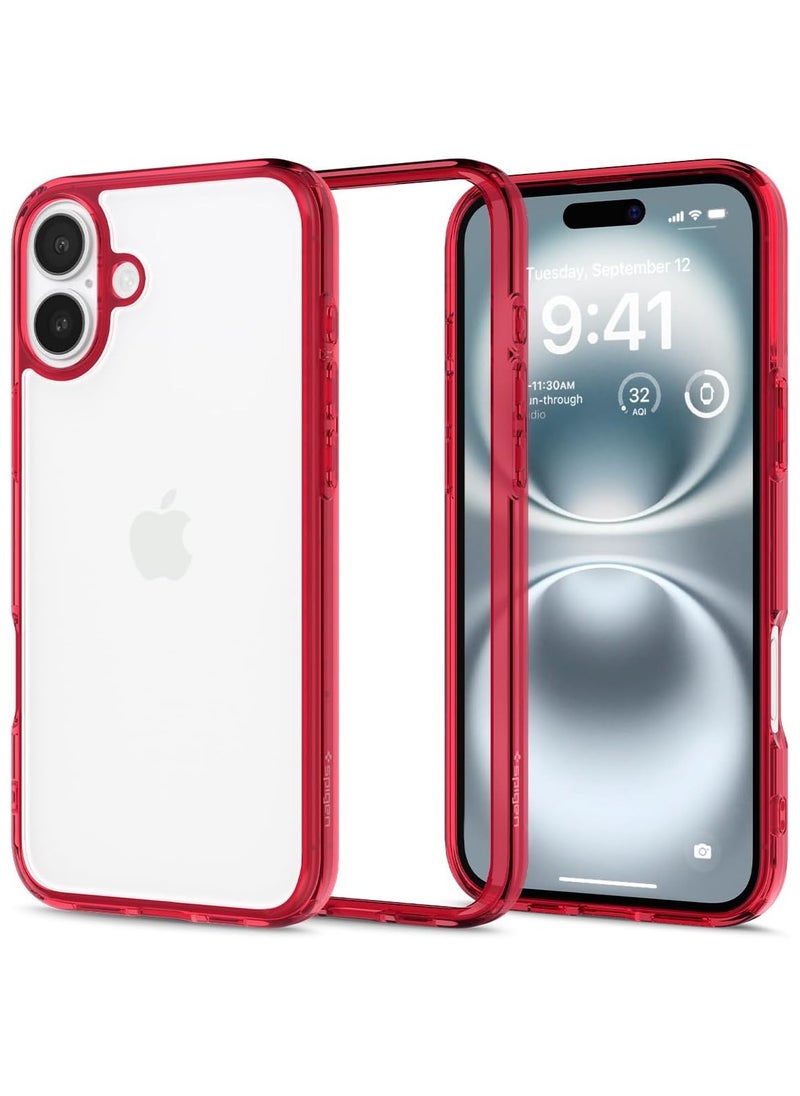 Spigen Ultra Hybrid iPhone 16 Case Cover (2024) - Red Crystal  - Image 1