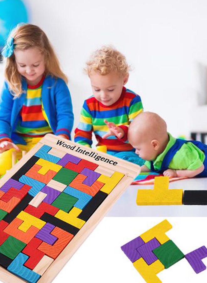 لعبة ألغاز تتريس ملونة لتحفيز الدماغ طراز ZF195200 - Image 2