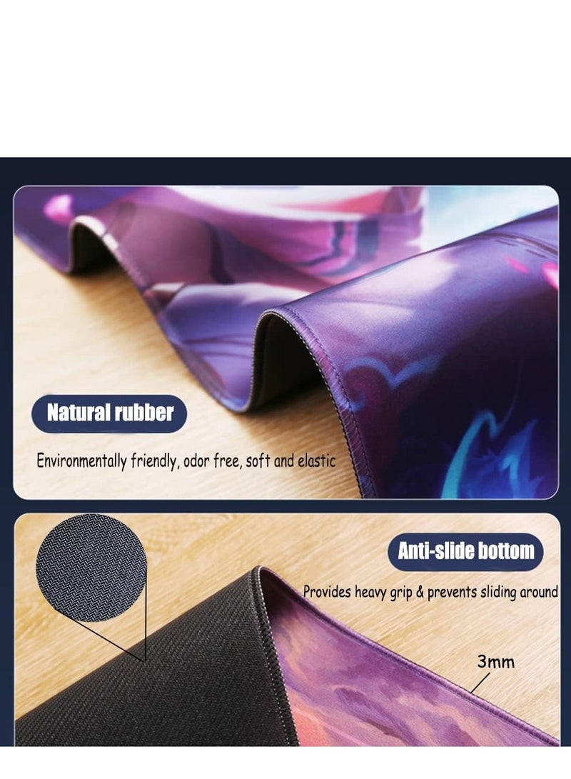 Ganyu Genshin Impact Large Gaming Mouse Pad Desk Mat Anime Mousepad with Non-Slip Computers Laptop Gamer for Office Home 35.4x15.8x0.12 Inch - Image 3