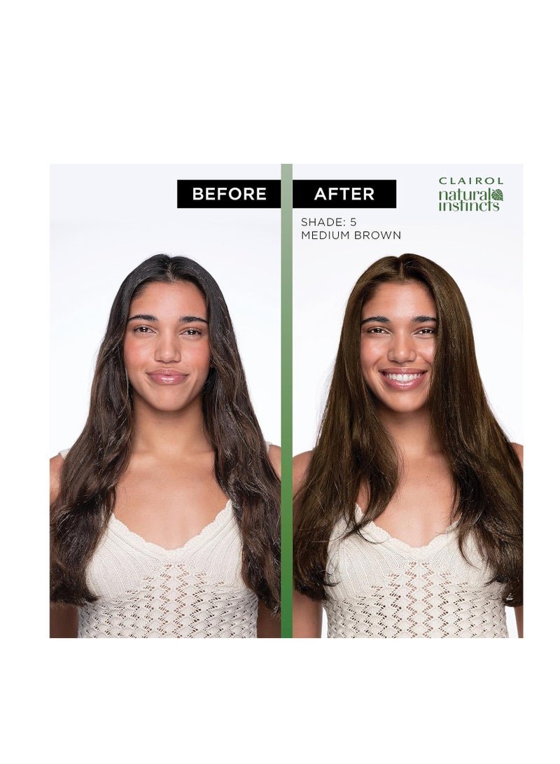 CLAIROL Natural Instincts Demi-Permanent Hair Dye, 3 Brown Black Hair Color, 5.85 Fl Oz (Pack of 1) - Image 4