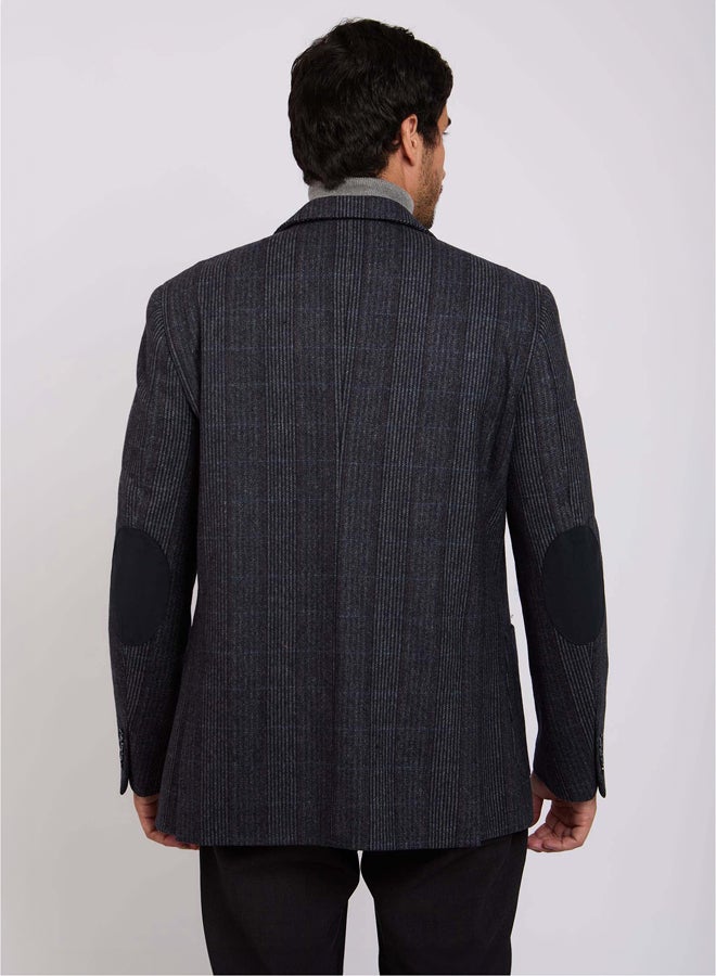 دالي دريس Dalydress Men Wool Blazer With Sued Elbow Patch  - Image 4