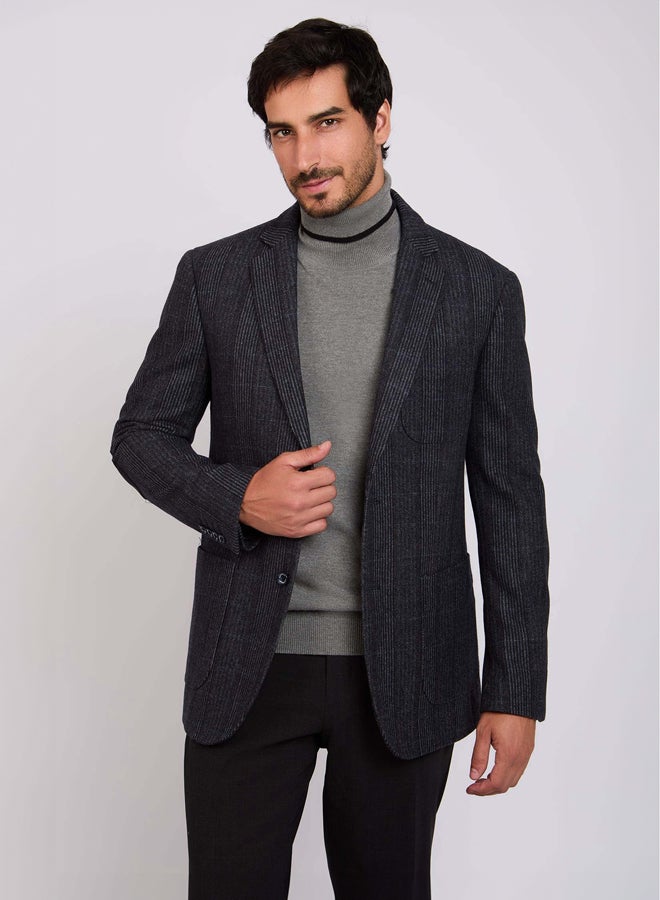 دالي دريس Dalydress Men Wool Blazer With Sued Elbow Patch  - Image 3