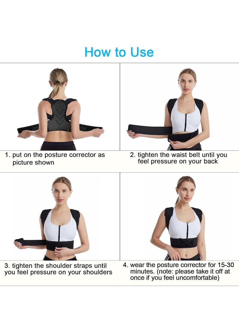 Posture Corrector for Men Women Back Brace Adjustable Straps Shoulder Support Trainer - Image 3