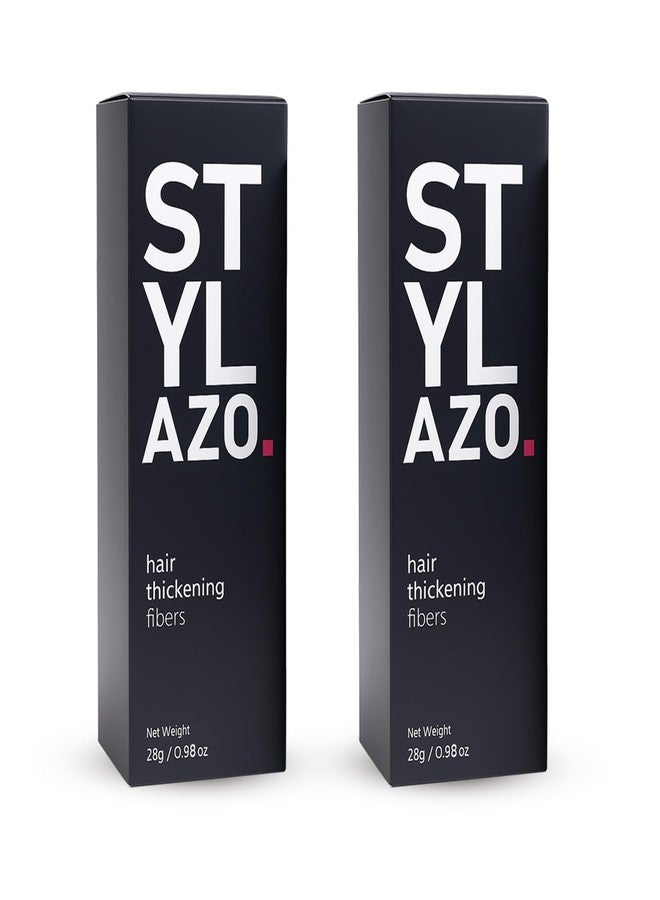 Stylazo Hair Building Fiber 28 Gram Hair Loss Concealer hair volumizer (Medium Brown) - Image 1